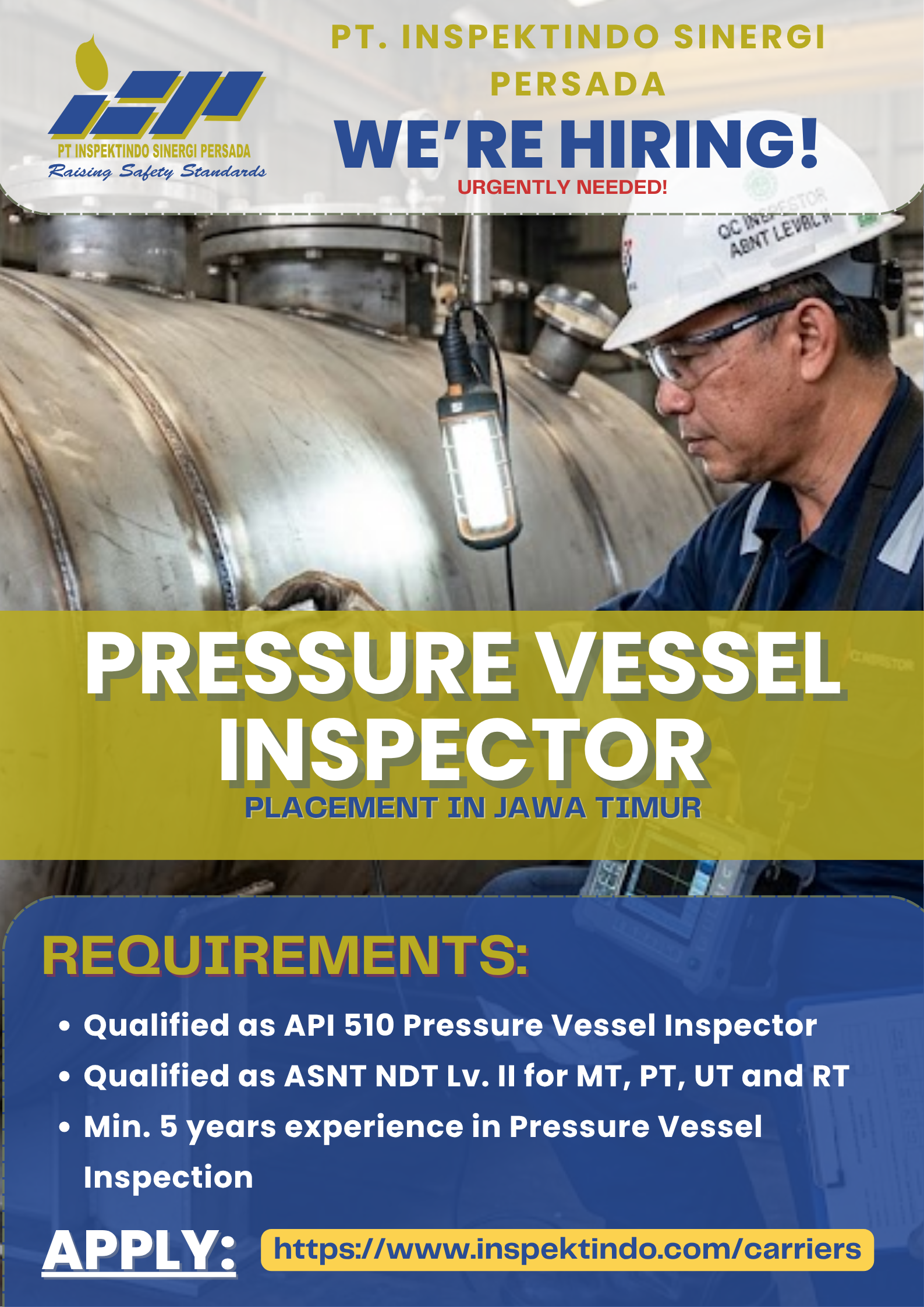 PRESSURE VESSEL INSPECTOR - JATIM